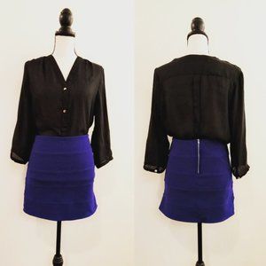 Cobalt Blue Bandage Skirt w/back Zipper